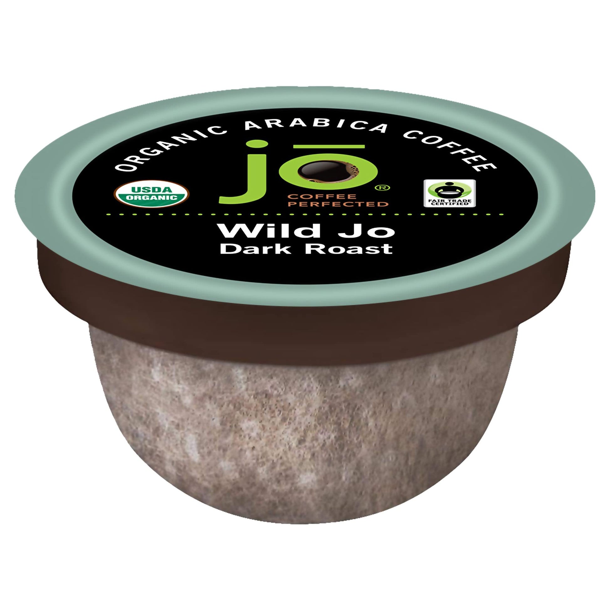 Jo Coffee Organic Dark French Roast Coffee Pods, 36 Count, Compostable, Fair Trade Certified, Compatible with Keurig K-Cup Brewers