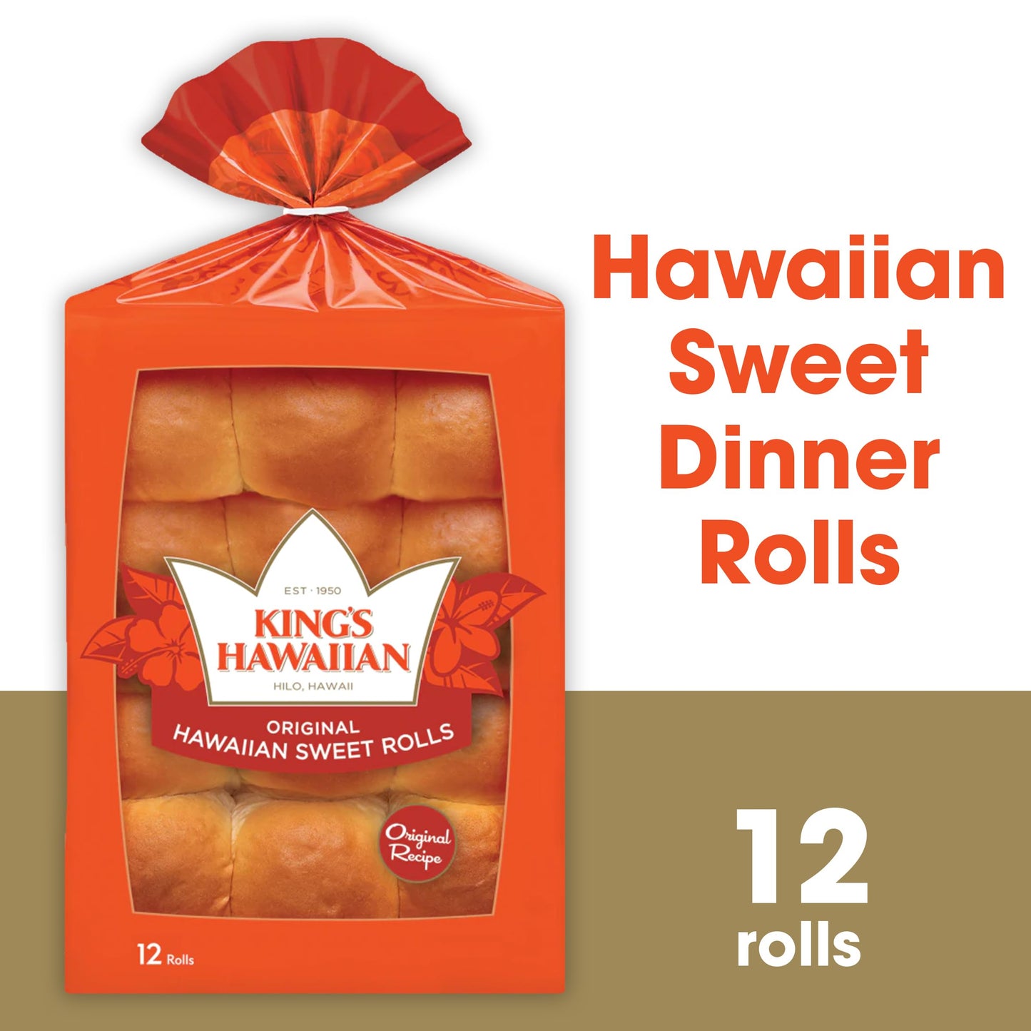 King'S Hawaiian Classic Round Bread (16Oz) & Sweet Roll (12Ct) (1Ea) Variety Pack