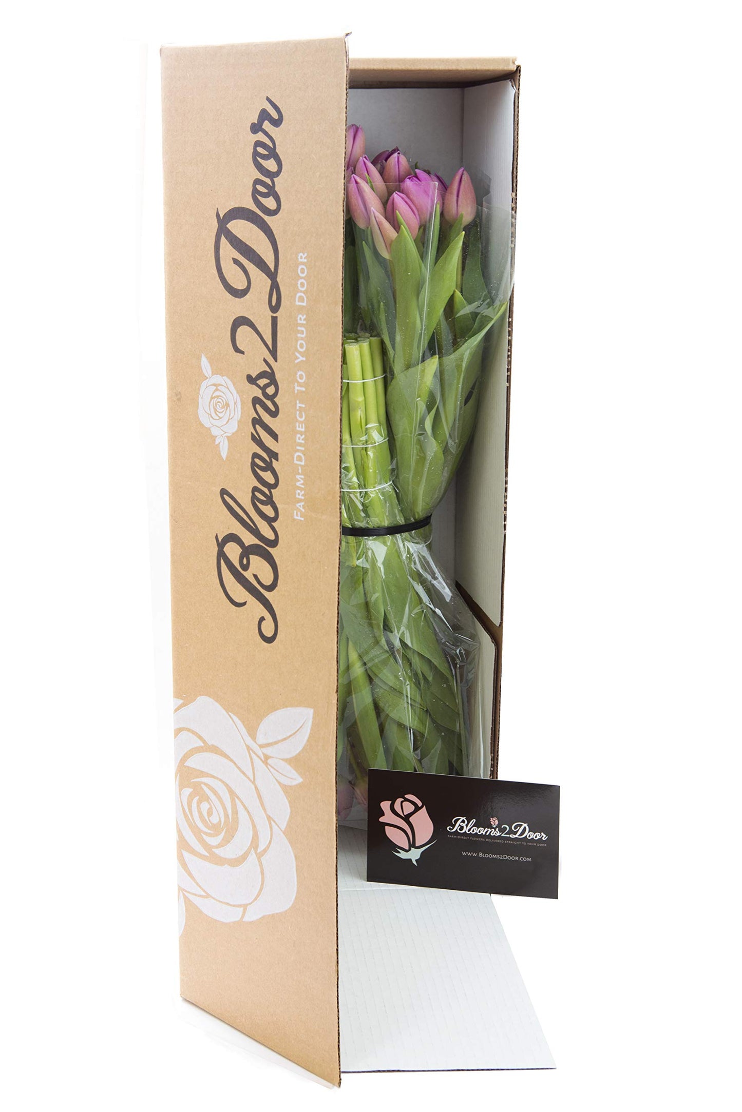 Blooms2Door Flowers - Valentine Collection - 30 Pink Tulips (Farm-Fresh) Without Vase . Gift For Birthday, Sympathy, Anniversary, Get Well, Thank You, Valentine, Mother’S Day Fresh Flowers