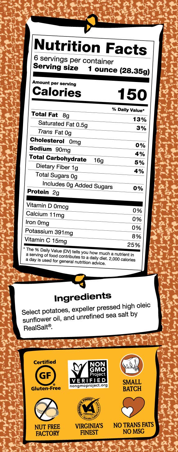 Route 11 Potato Chips : Lightly Salted (12 bags (6 oz each))