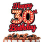 Happy 30th Birthday Cake Topper Fluorescent Flashing Night Out Hen Movie Nightclub Theme Decor Supplies Woman Man Happy Birthday