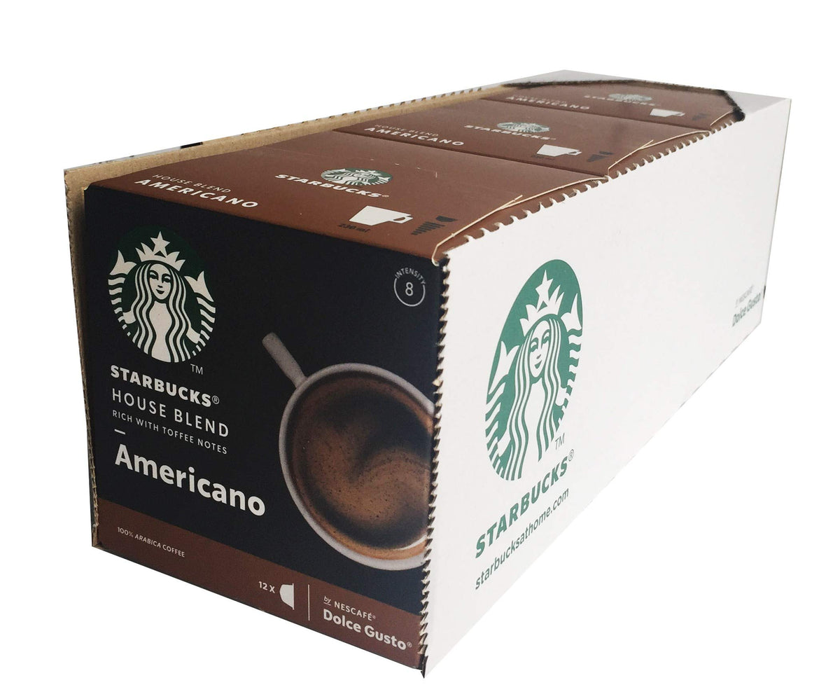 Nescafe Dolce Gusto Starbucks House Blend Americano X 3 Boxes (36 Capsules) 36 Drinks