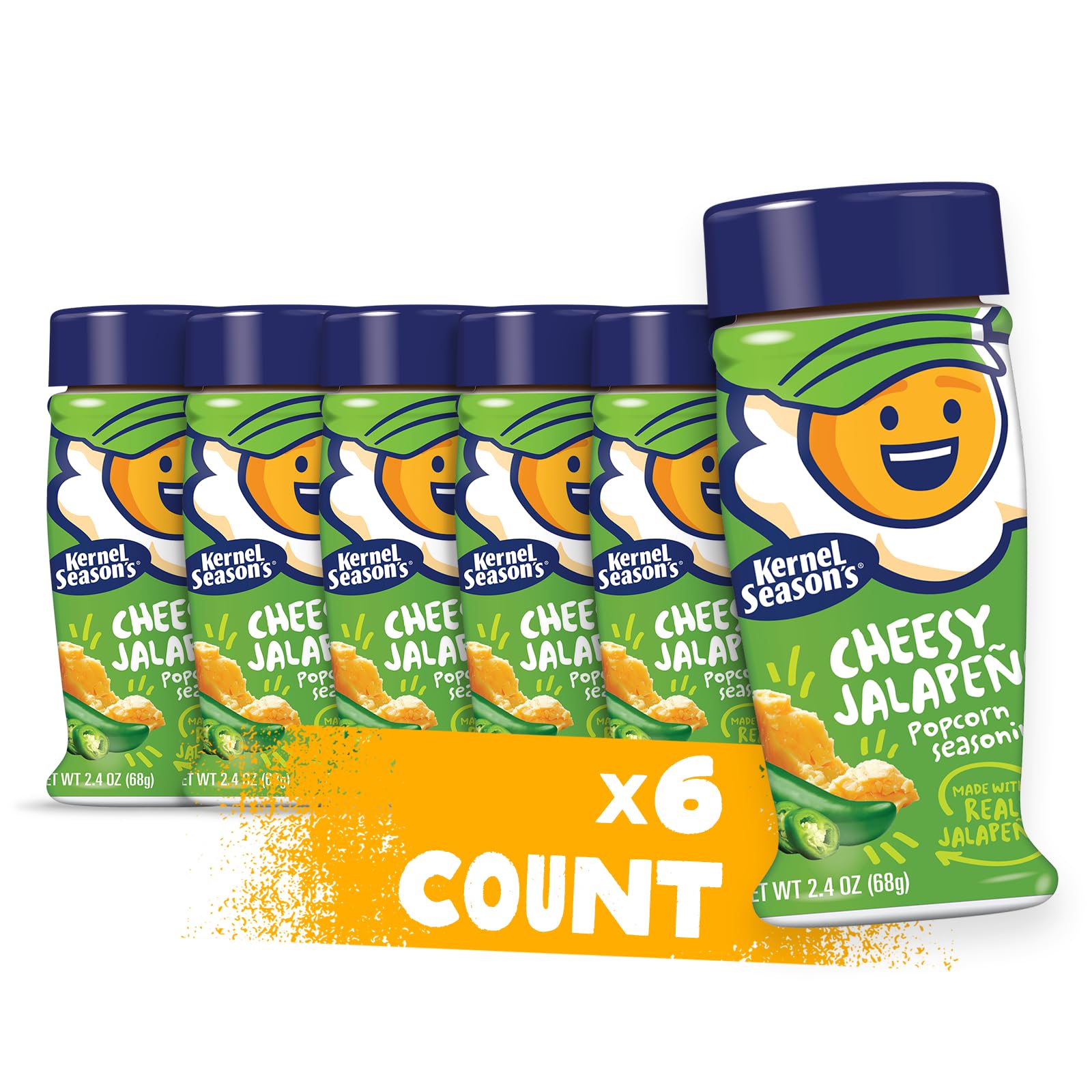 Kernel Season'S Popcorn Seasoning, Cheesy Jalapeno, 2.4 Ounce (Pack Of 6)