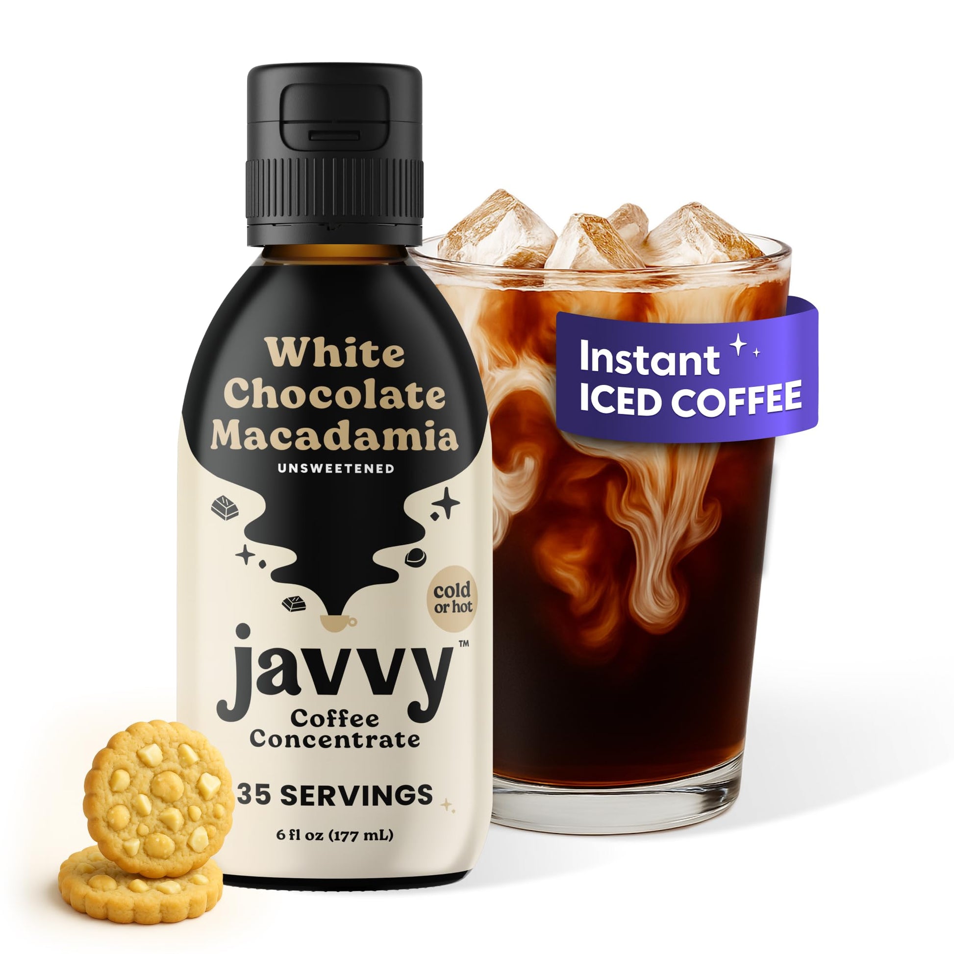 Coffee Concentrate - Limited Release Flavors - Cold Brew Coffee  Perfect For Hot Or Iced Instant Coffees  Hot Drinks  Cold Brew Concentrate  35 Servings - White Chocolate Macadamia