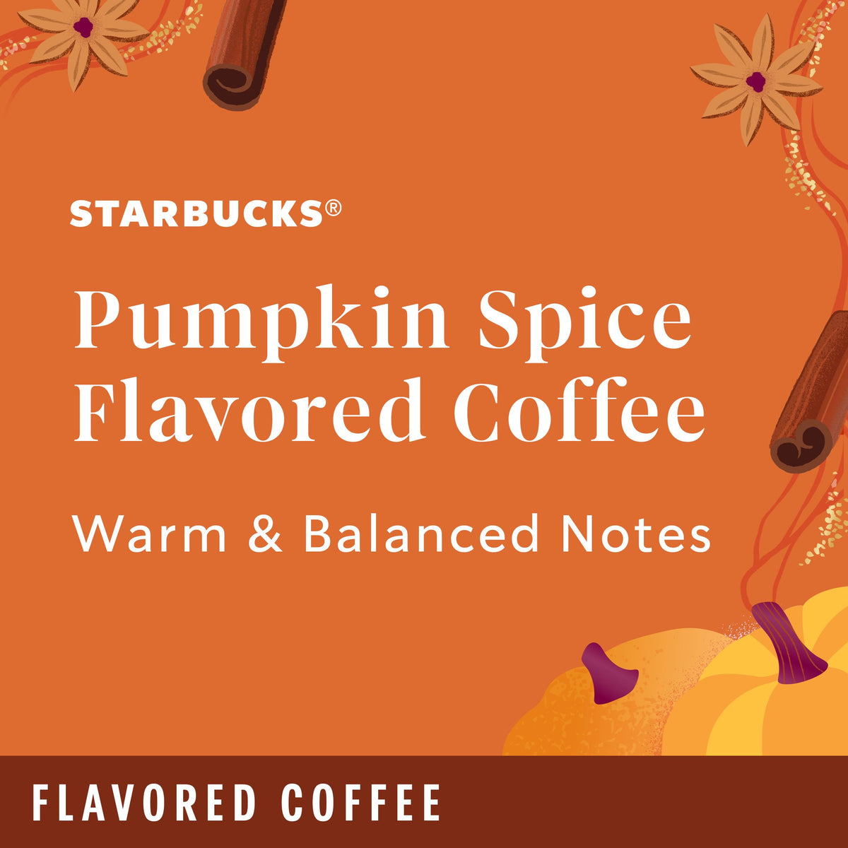 Starbucks K-Cup Coffee Pods, Pumpkin Spice, 100% Arabica, Limited Edition, 32 Count