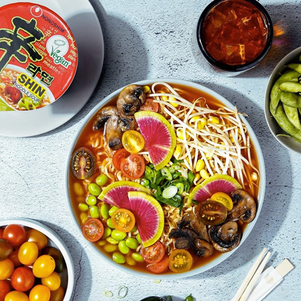 Nongshim Shin Ramyun Vegan, 2.64 Ounce, Pack of 6