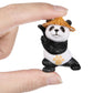 Gadpiparty Mini Panda Figurines - 4pcs PVC Kung Fu Statues for Fairy Garden Decor - White and Black