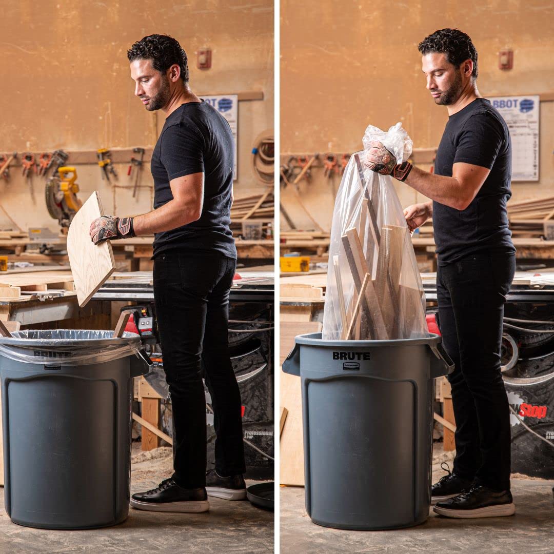 Plasticplace 55-60 Gallon Trash Bags A 15 Mil A Clear Heavy Duty Garbage Can Liners A 38A X 58A (50Count)