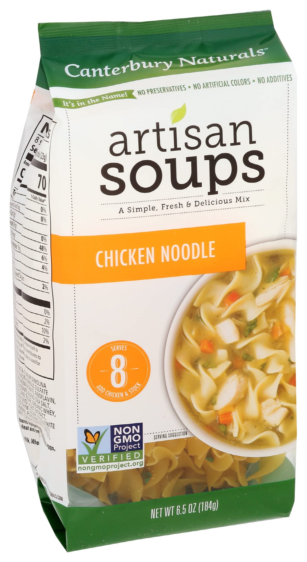 Canterbury Naturals Artisan Soup Mix, Chicken Noodle Soup Mix, Non-Gmo, Makes 8 Servings, 6.5-Ounce Bag (Pack Of 6)