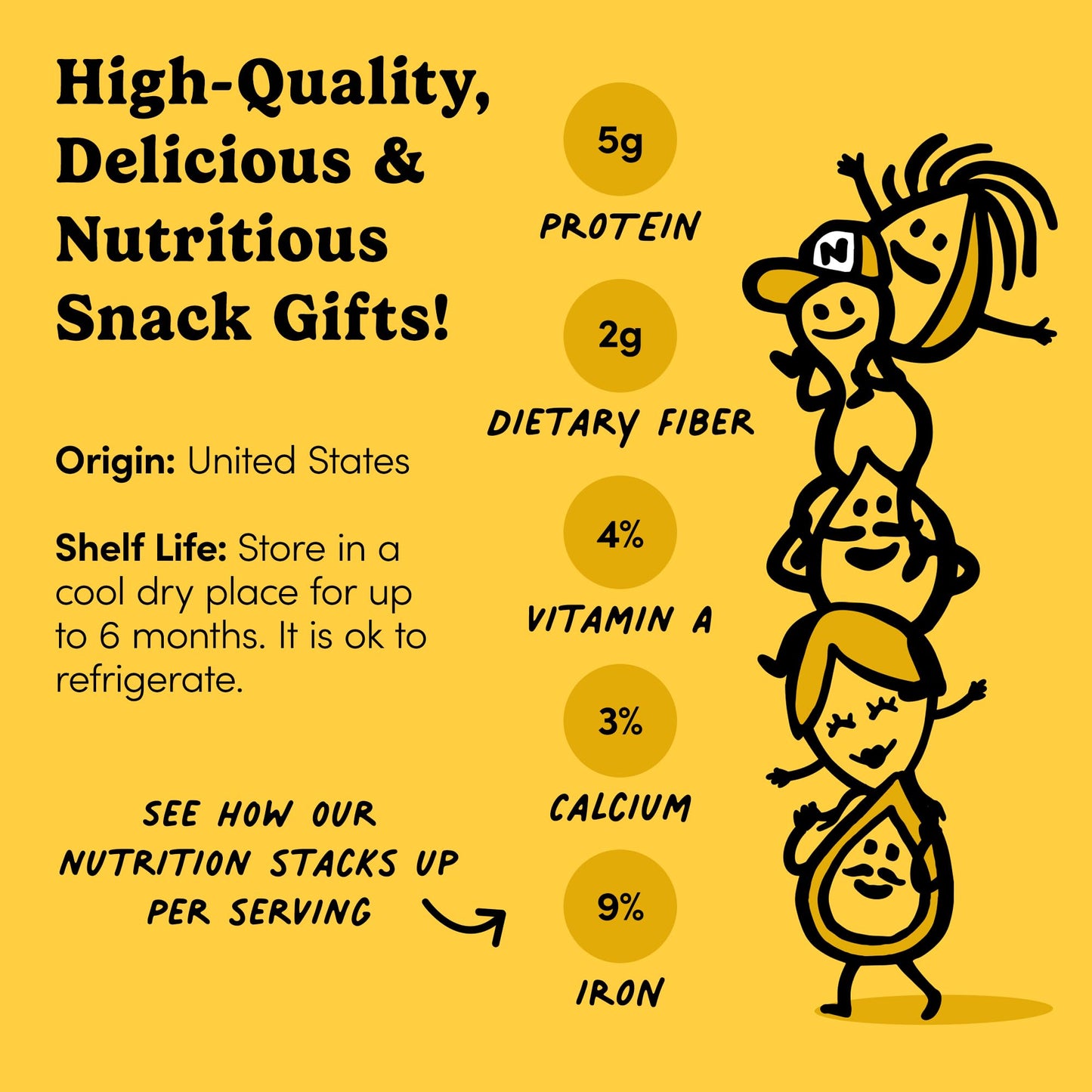 Nuts.com - Sweet and Salty Gift Tray for Summer, Fathers Day and Festive Gifts - Healthy Snack Sampler Box, 1.25 Lbs of Roasted