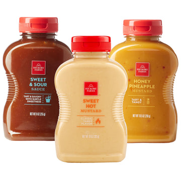 Hickory Farms Condiment Sampler | Gourmet Mustard Variety Pack - 3 Pack | Great for Snacking, Dipping, Recipes, Glazes, and Char