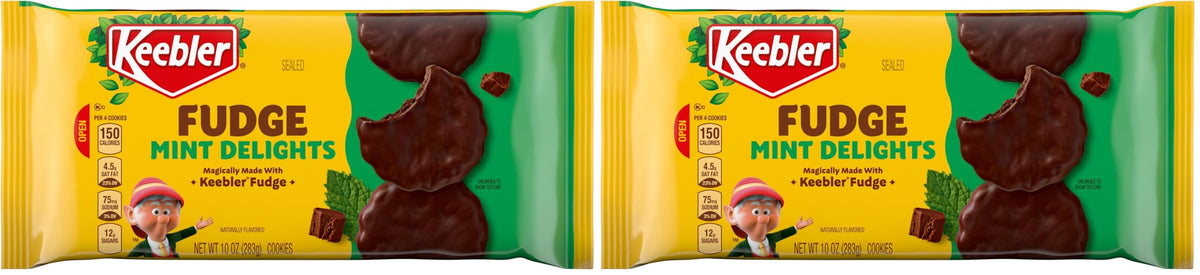 Keebler Grasshopper Mint Cookies, 10 Oz. (Pack of 2)