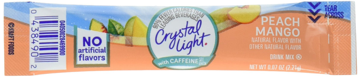 Crystal Light Sugar-Free Drink Mix, Peach Mango, 10 On-the-Go Packets, 0.7 Ounce (Pack of 6)