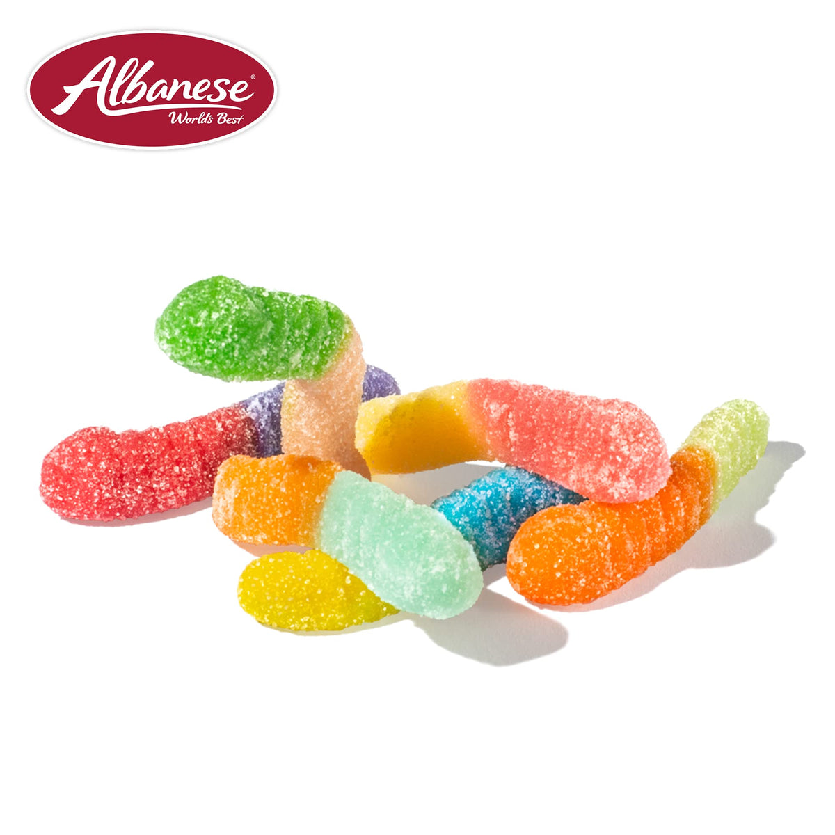 Albanese World'S Best Sour 12 Flavor Mini Gummi Worms, 7Oz Bag Of Candy (Pack Of 12), Individually Wrapped Soft & Chewy Candy Sn