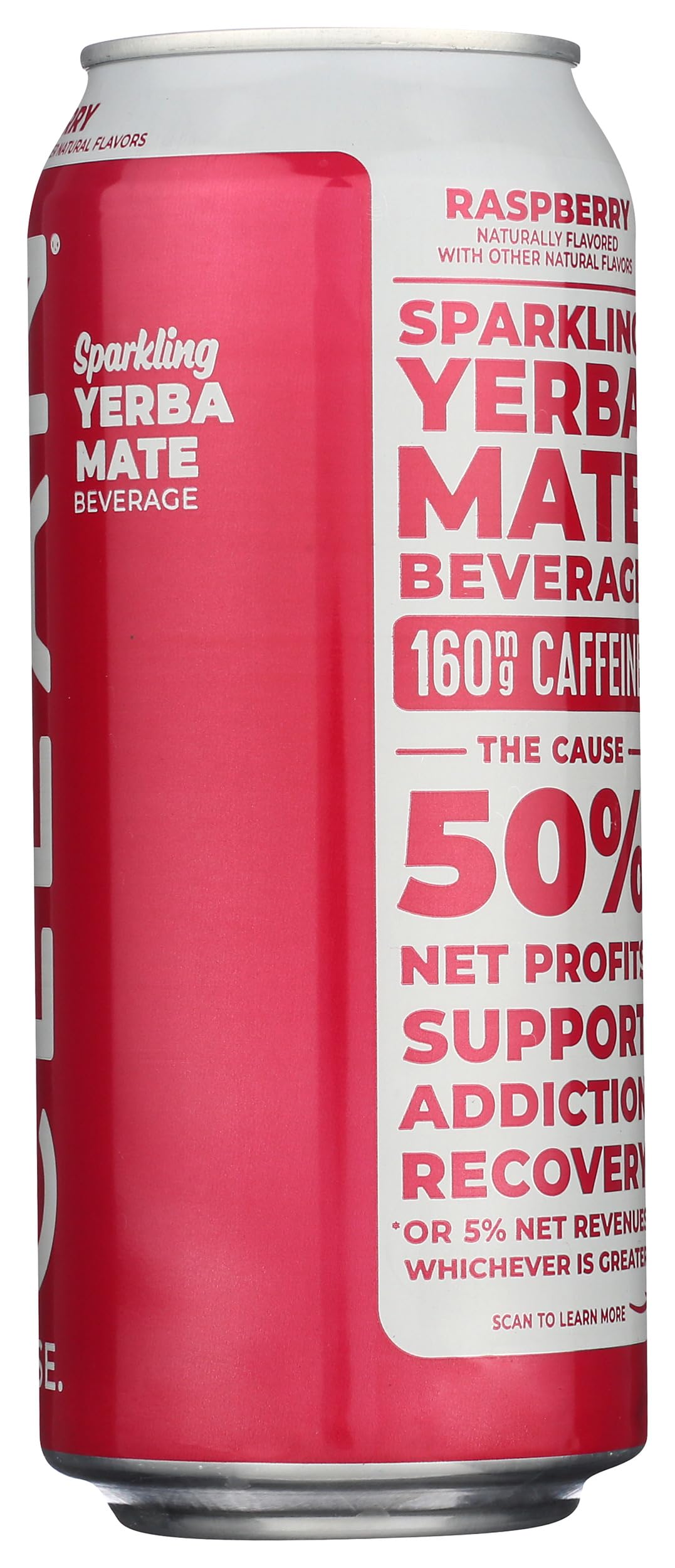 CLEAN CAUSE Yerba Mate Energy Drink, Raspberry Flavor, 16 Fl Oz, Refreshing Energy Boost