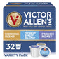 Victor Allens Coffee Variety Pack (Morning Blend, Donut Shop Blend, And French Roast), 32 Count, Single Serve Coffee Pods For Keurig K-Cup Malt-Inspired