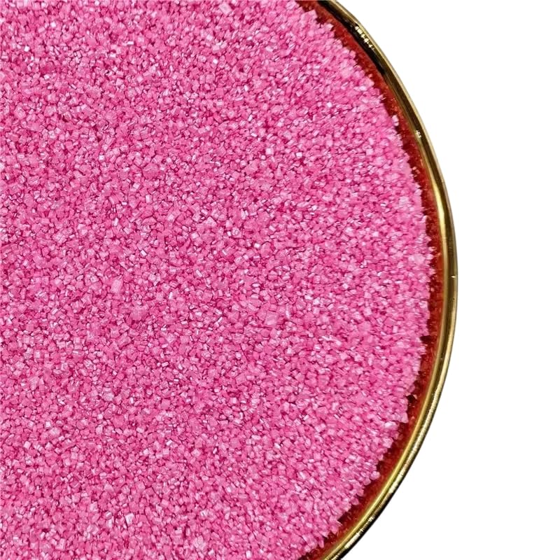NIPEOR Edible Pink Sanding Sugar Sprinkles 130g for Cake, Cupcake, Cookie & Dessert Decorating