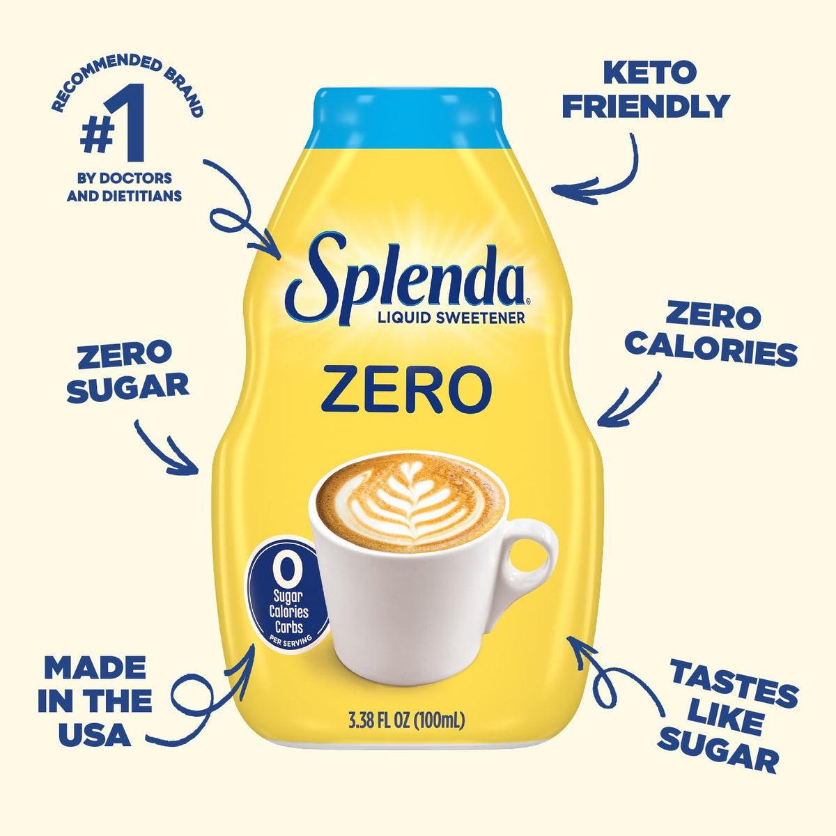 Splenda Liquid Zero Calorie Sweetener Drops, 100Ml (Pack Of 1)