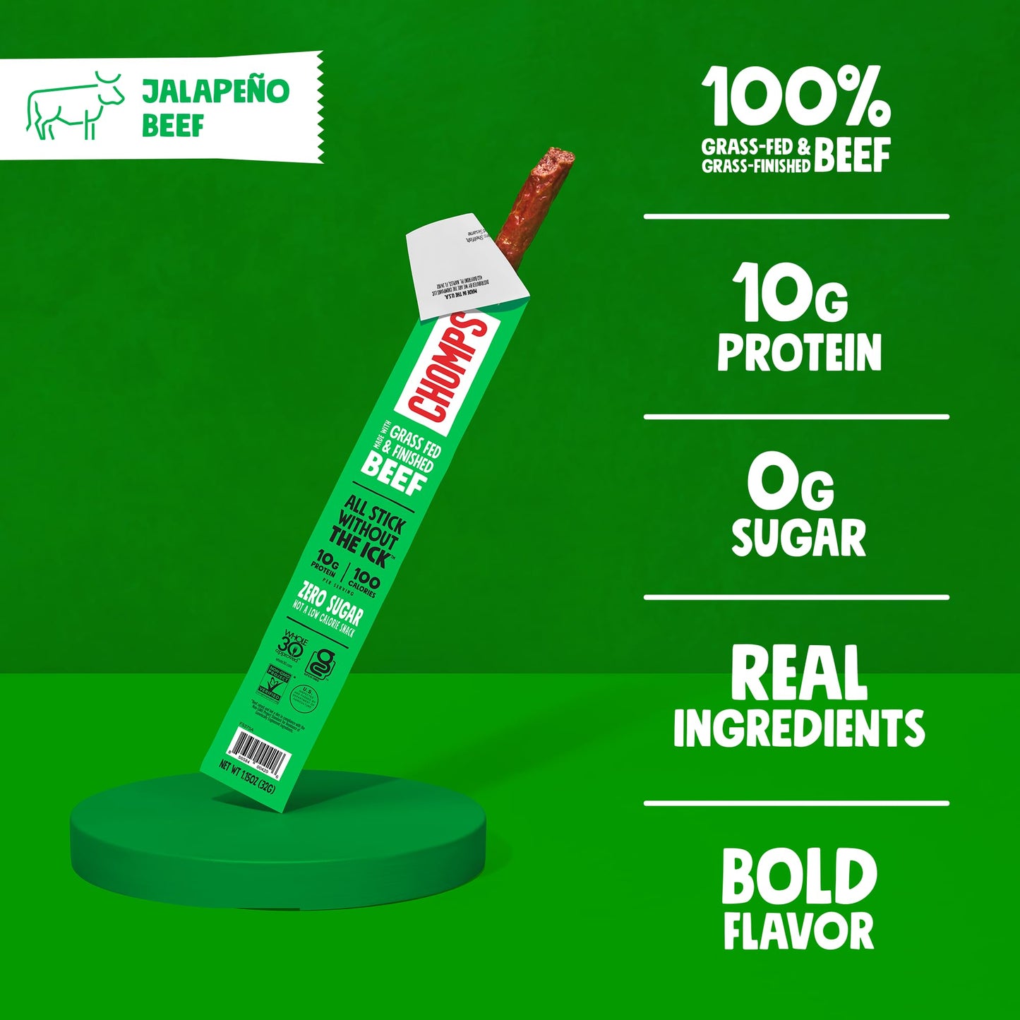 CHOMPS BEEF HOPPN JALPNO ( 24 X 1.15 OZ   )