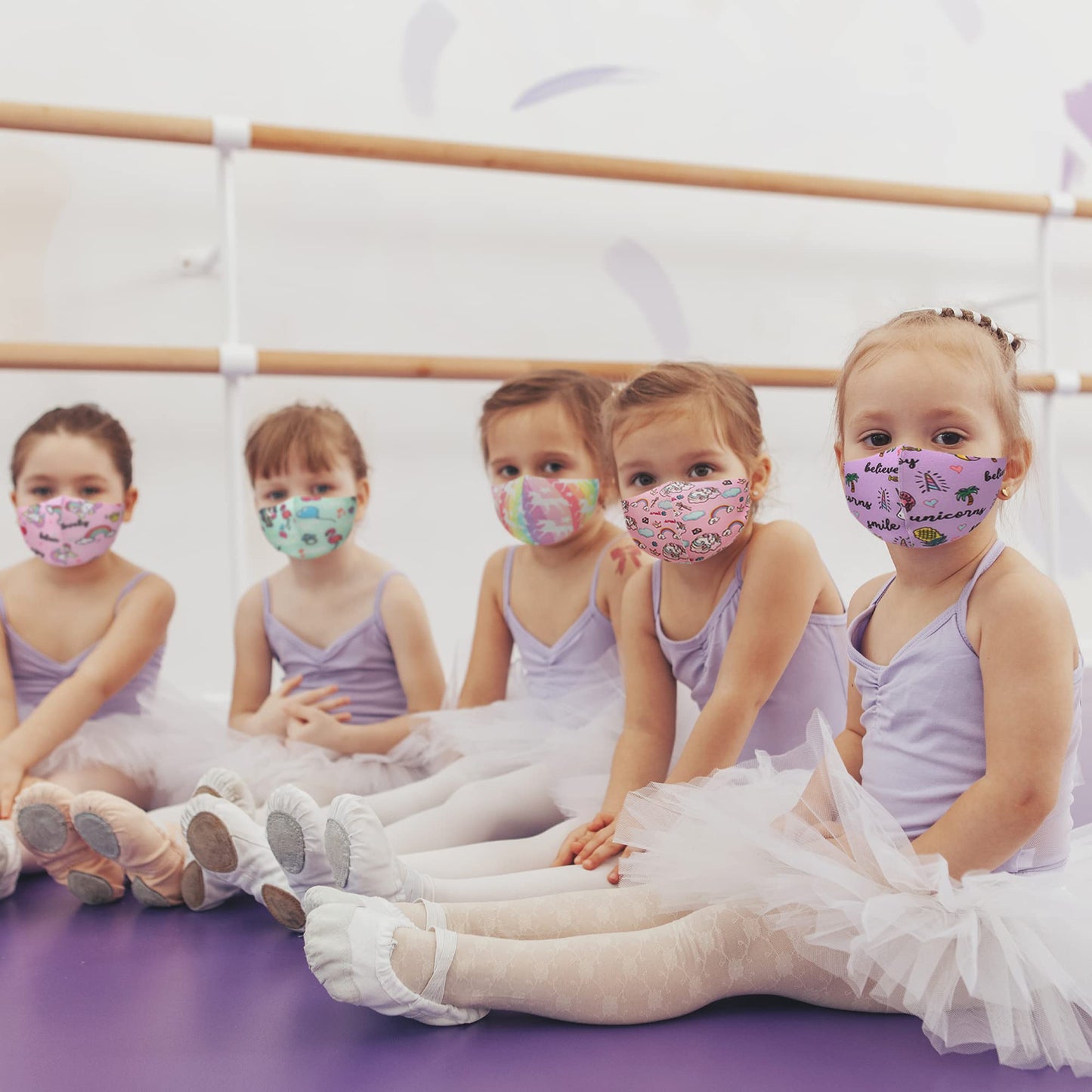 Cbc Crown 6 Pack Unisex Children Dust Protection, Breathable, Washable And Reusable Face Masks, Boys & Girls (6 Pack, Set Xxiii)