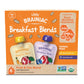 Little Brainiac Variety Pack Breakfast Blend Organic Fruit & Oat Toddler Pouches, Banana Apple Oat & Apple Berry Oat with Omega-