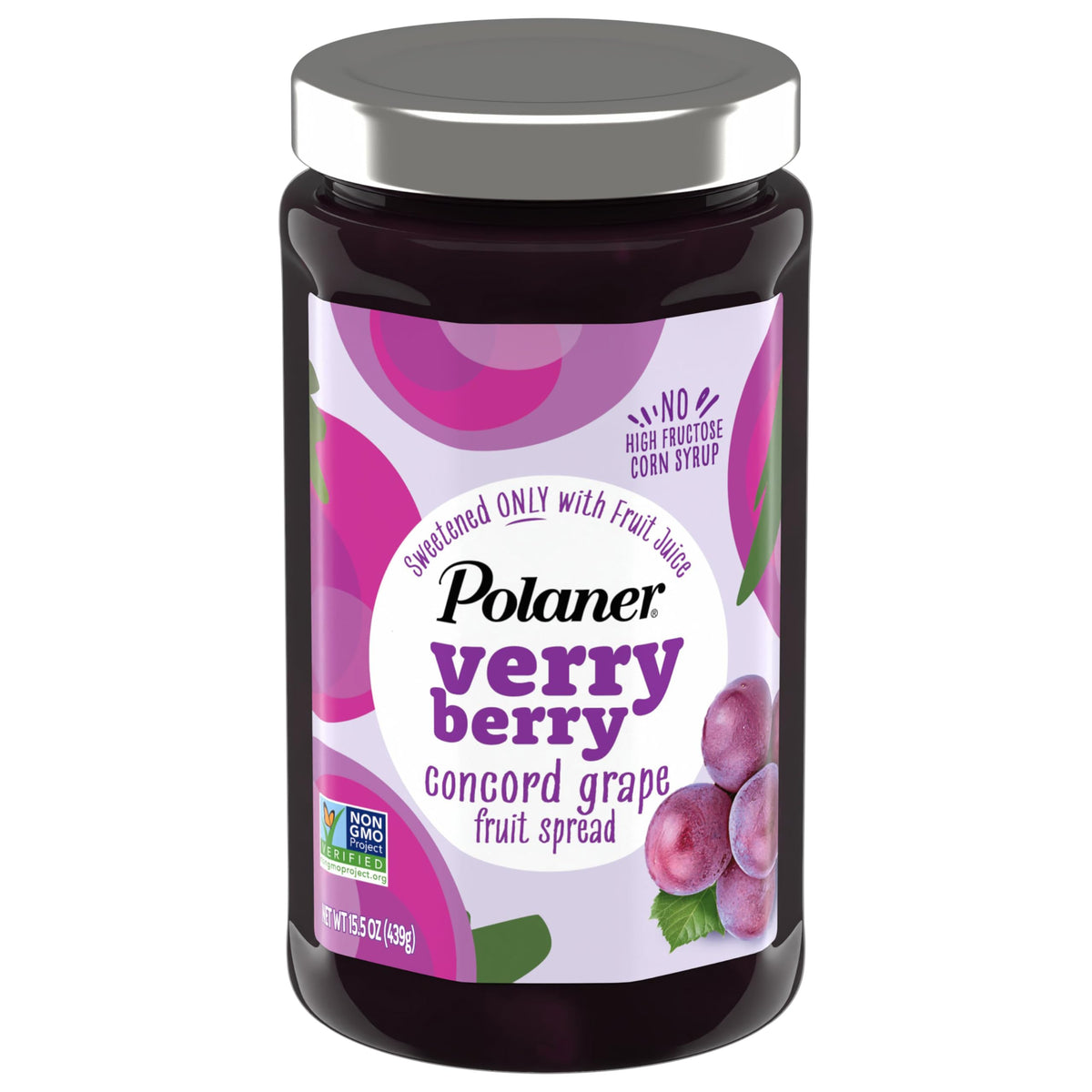 Polaner Verry Berry Fruit Spread, Concord Grape, 15.25 Ounce