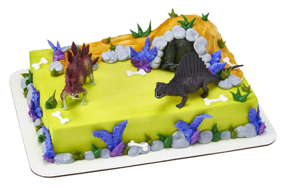 Decoset Dinosaur Pals Cake Topper, 2-Piece Toppers Set, Birthday Decorations With Interactive Figurines, For All Size And Shape