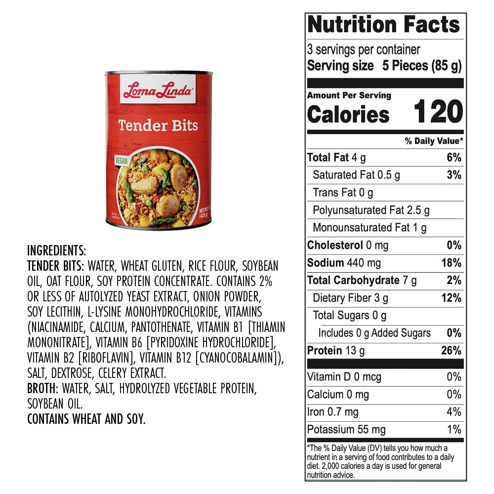 Loma Linda - Plant-Based Meats (Tender Bits (15 oz.), 6 Pack)