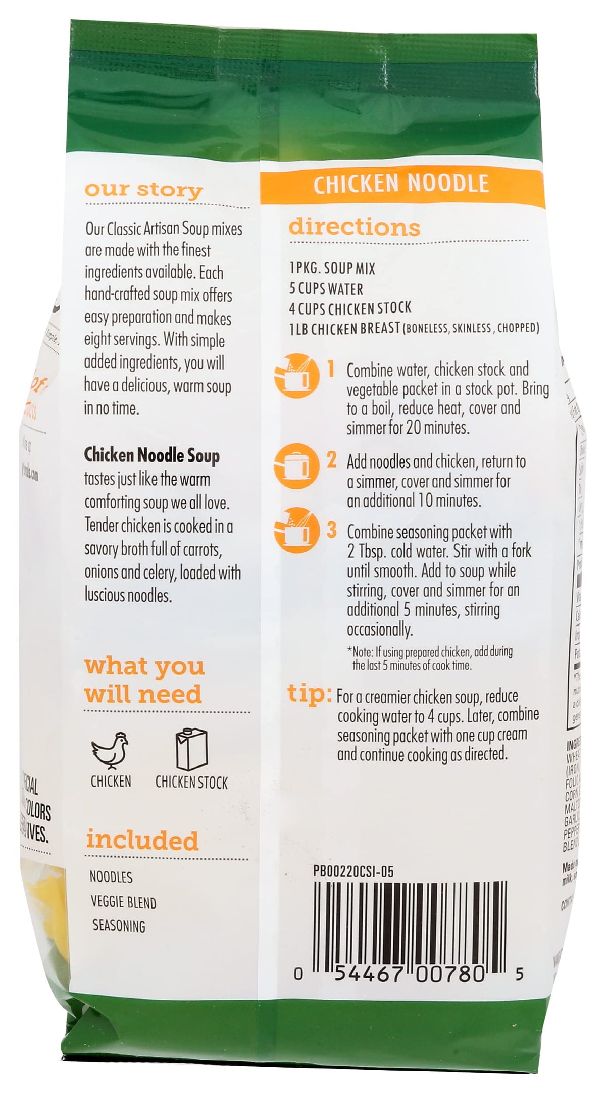 Canterbury Naturals Artisan Soup Mix, Chicken Noodle Soup Mix, Non-Gmo, Makes 8 Servings, 6.5-Ounce Bag (Pack Of 6)