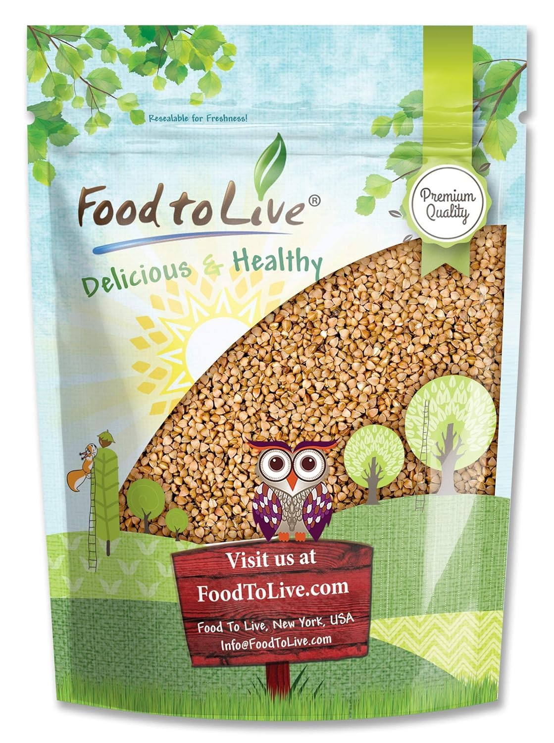 Food To Live Buckwheat Kasha, 4 Pounds – Grechka, Toasted Whole Groats, Made From Hulled Seeds, Kosher, Bulk. Rich In Dietary Fiber, Copper, Manganese, And Magnesium, Sirtfood