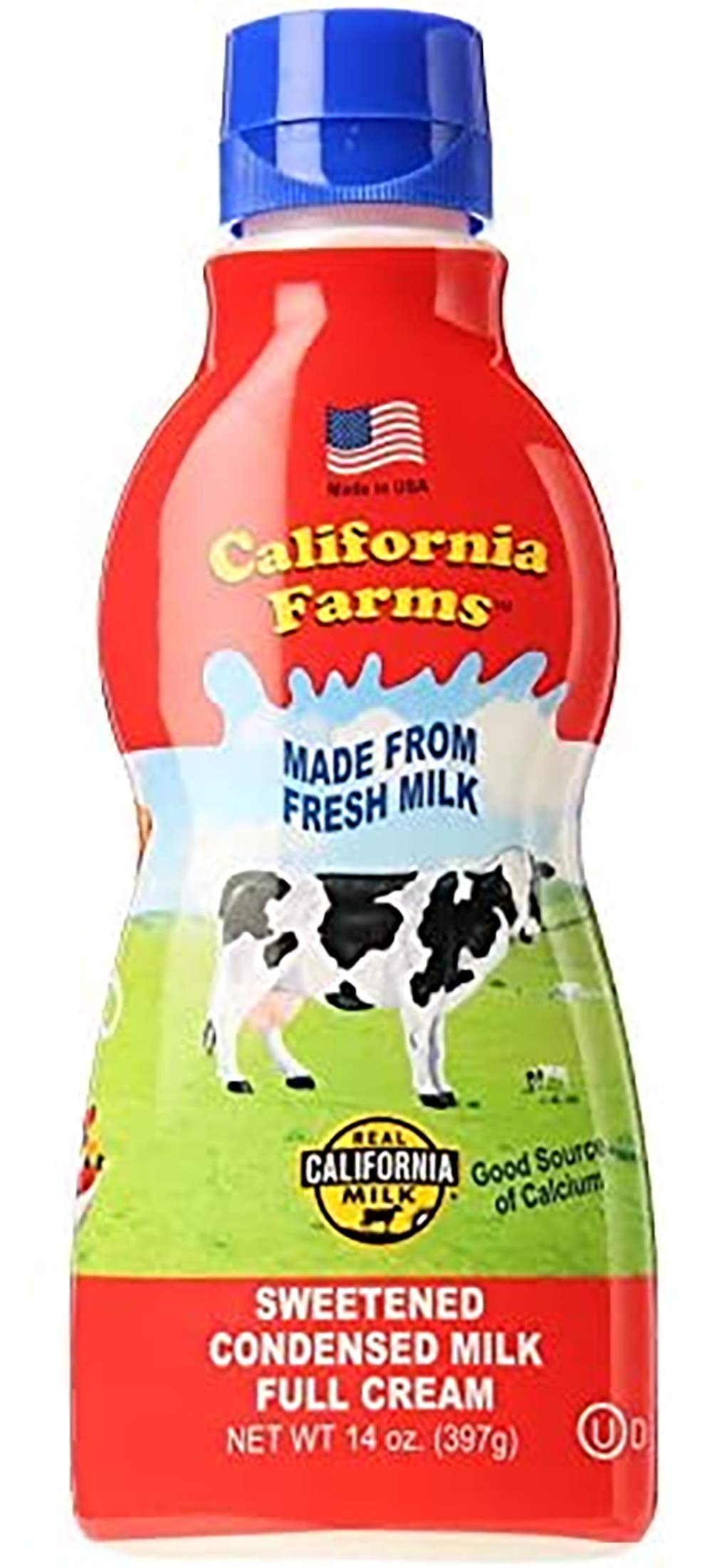 California Farms Sweetened Condensed Milk Full Cream, 14 Oz, Pack Of 8