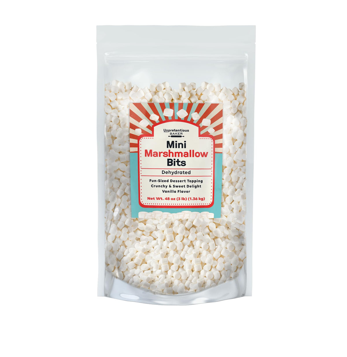Unpretentious Mini Dehydrated Marshmallow Bits, 3 Lb, Topper For Cereal, Ice Cream, And Desserts
