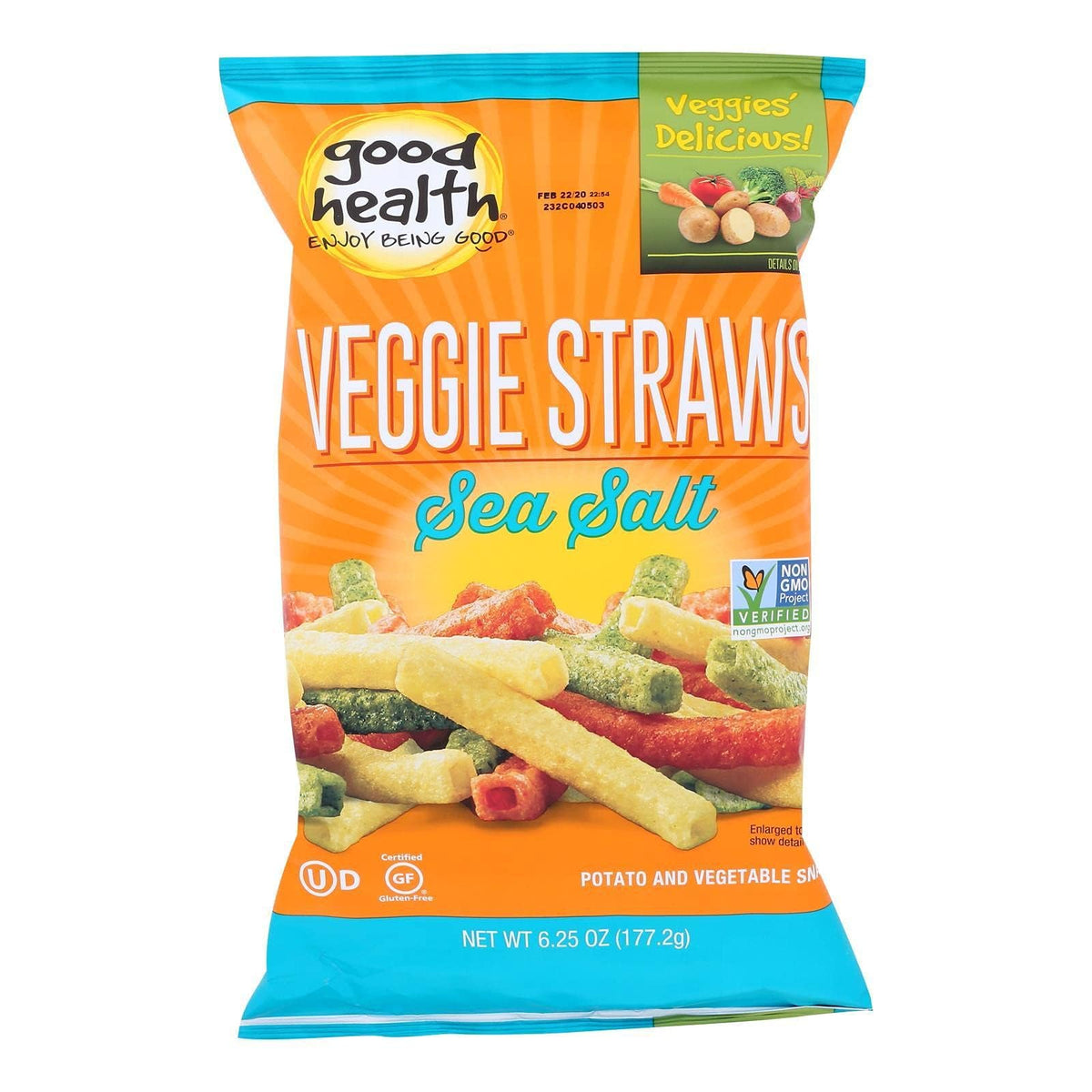 Good Health Sea Salt Veggie Straws, 6.75 Ounce - 10 Per Case.