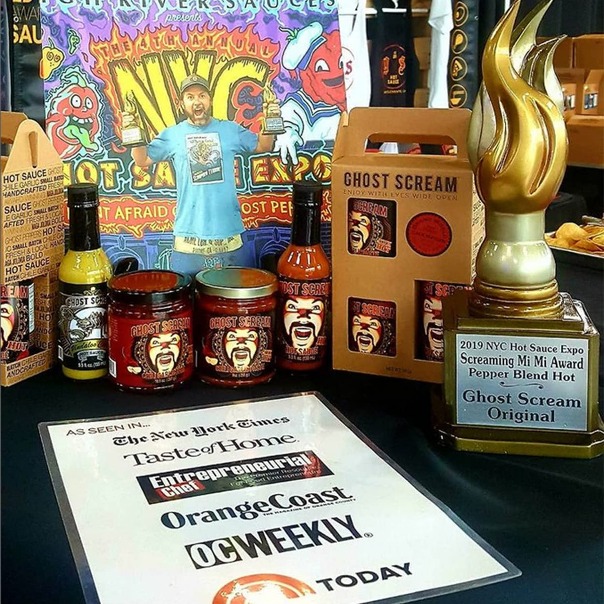 Ghost Scream Hot Sauce - Chili Garlic Jam    (Sweet, Spicy & Smoky) - This Award Winning Recipe (from a World Renowned Chef) Com
