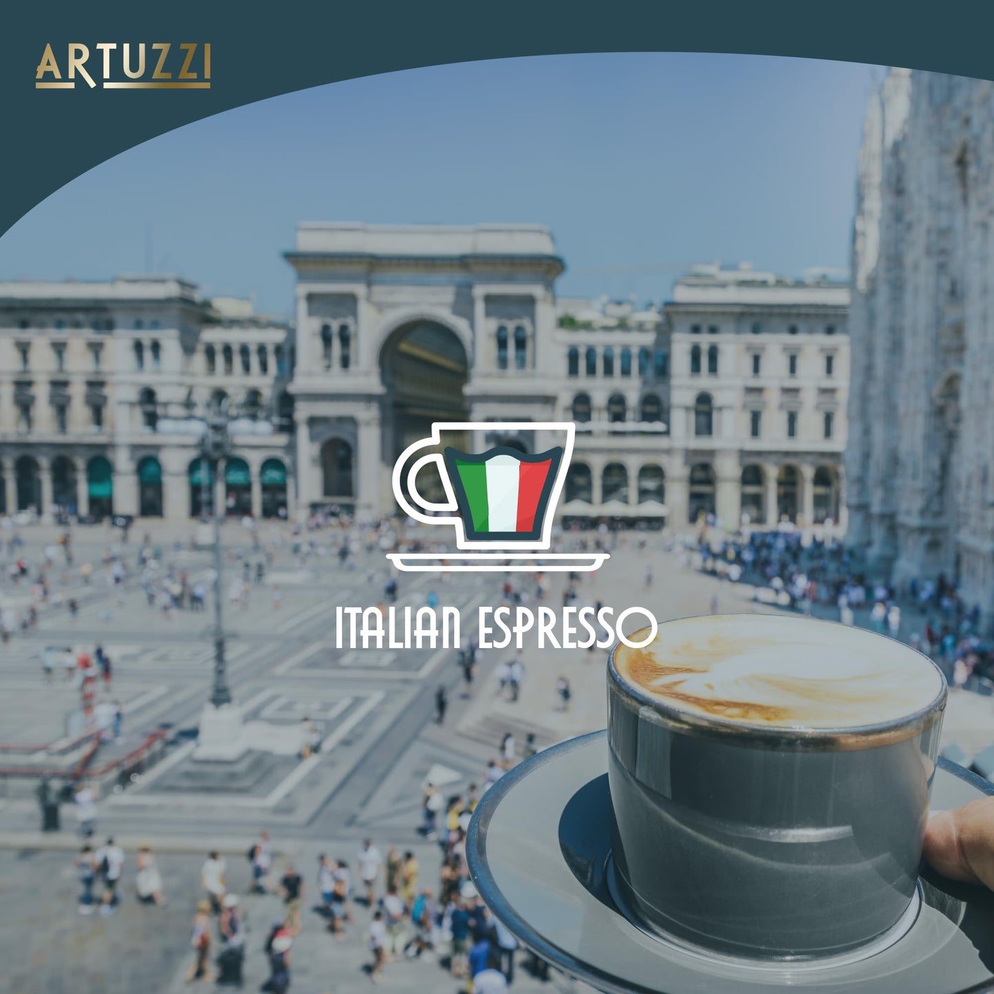 Artuzzi Nespresso Pods - 120ct Compatible Aluminum Dark Roast Coffee compact pieces, Italian, 1 Count