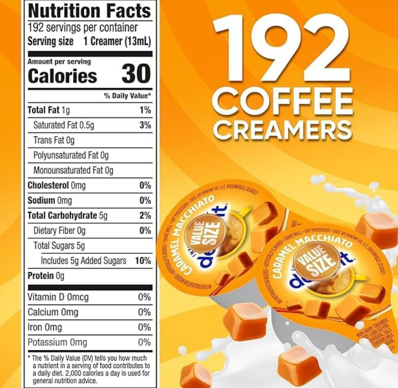 Generic Coffee Creamer Single Caramel Macchiato 192 ct. - 8 x 10 x 7 inches