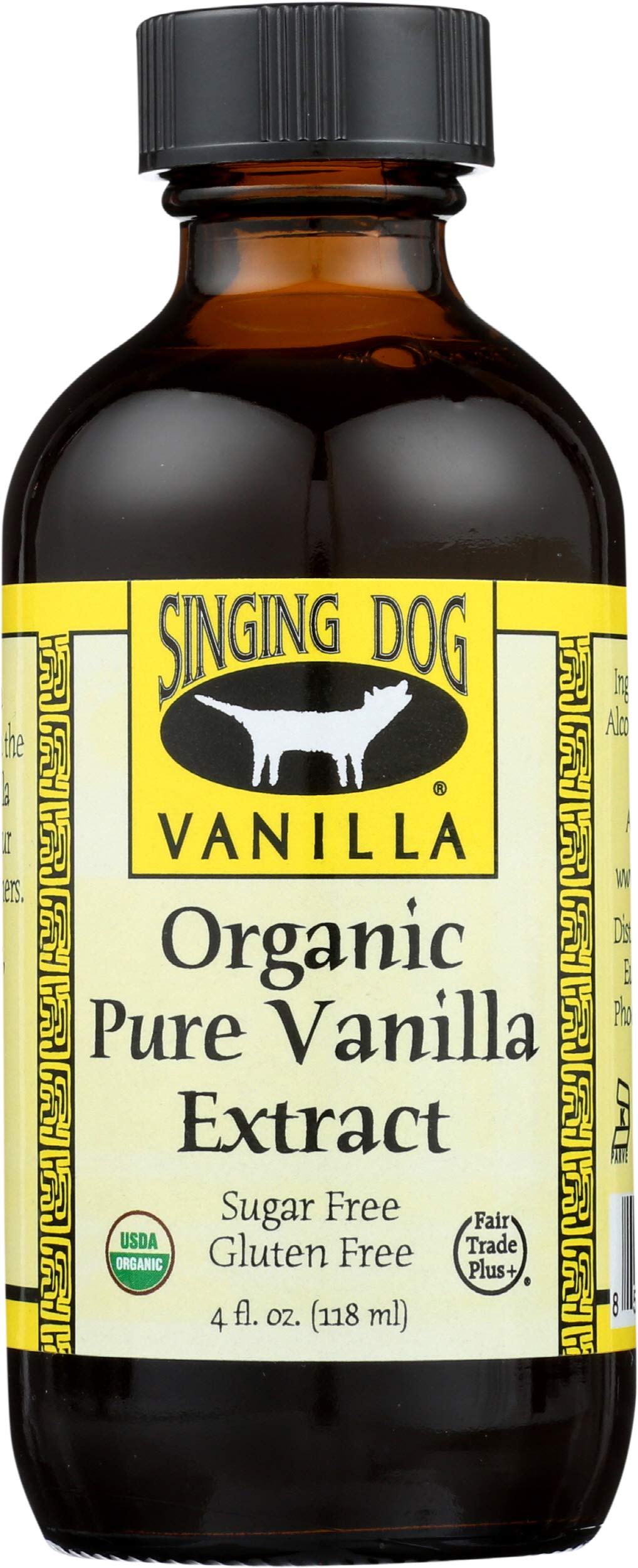 Singing Dog Vanilla Organic Pure Vanilla Extract, 4 Fl Oz Bottle