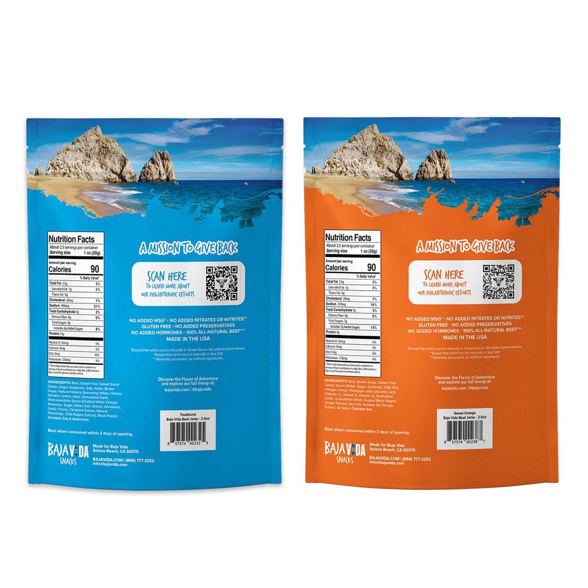 Baja Beef Jerky Snack Packs - Beef Jerky Variety Pack, Beef Jerky Gifts For Men, Beef Jerky Sampler, High Protein Craft Jerky As