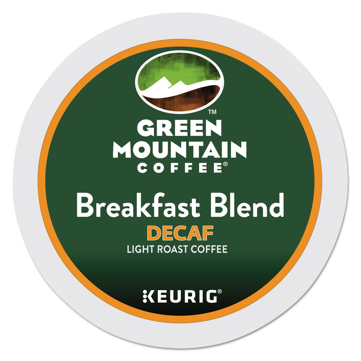 Green Mountain Coffee Decaf Breakfast Blend K-Cup, Light Roast, 24 Count, Brown, Model 7522