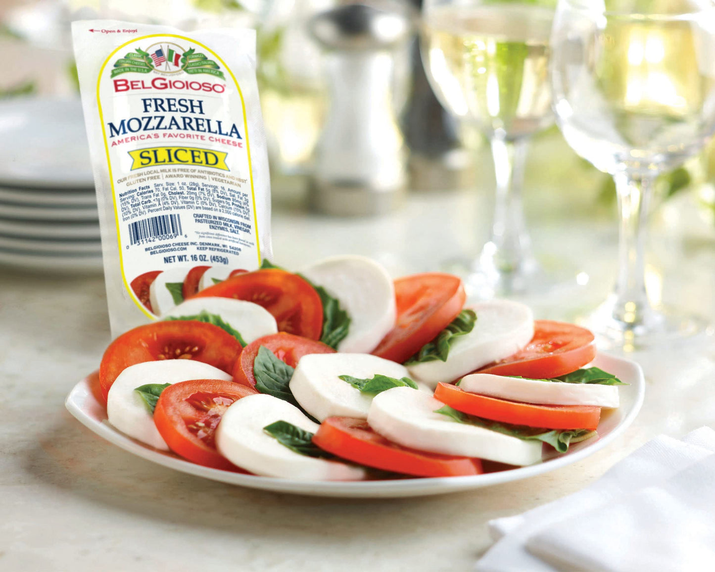 BelGioioso, Fresh Mozzarella, Sliced, 16 oz