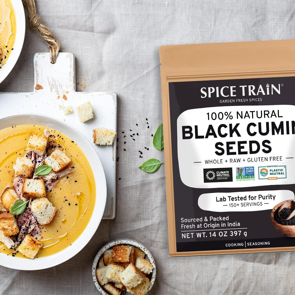 HANDPICK Black Cumin Seed (14oz) Pure Nigella Seeds - No Salt or Preservatives, Non GMO | Indian Black Whole Cumin | Gluten Free