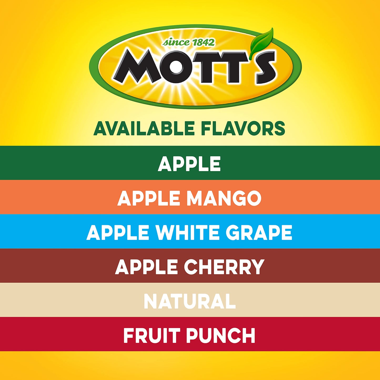 Motts 100% Original Apple Juice, 8 fl oz bottles, 24 Count, 4 Packs of 6, Apple Flavor