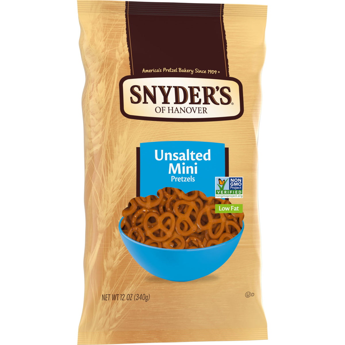 Snyder'S Of Hanover, Unsalted Mini Pretzels, 12 Oz Bag