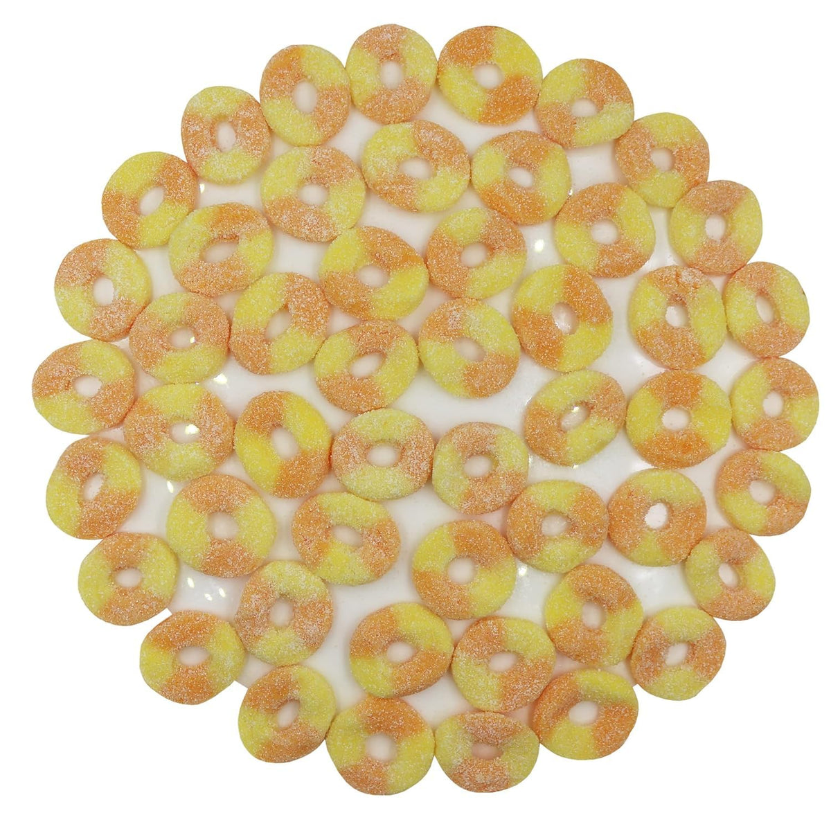 Firstchoicecandy Gummy Rings (Sour Mini Peach, 2.2 Pound (Pack Of 1))