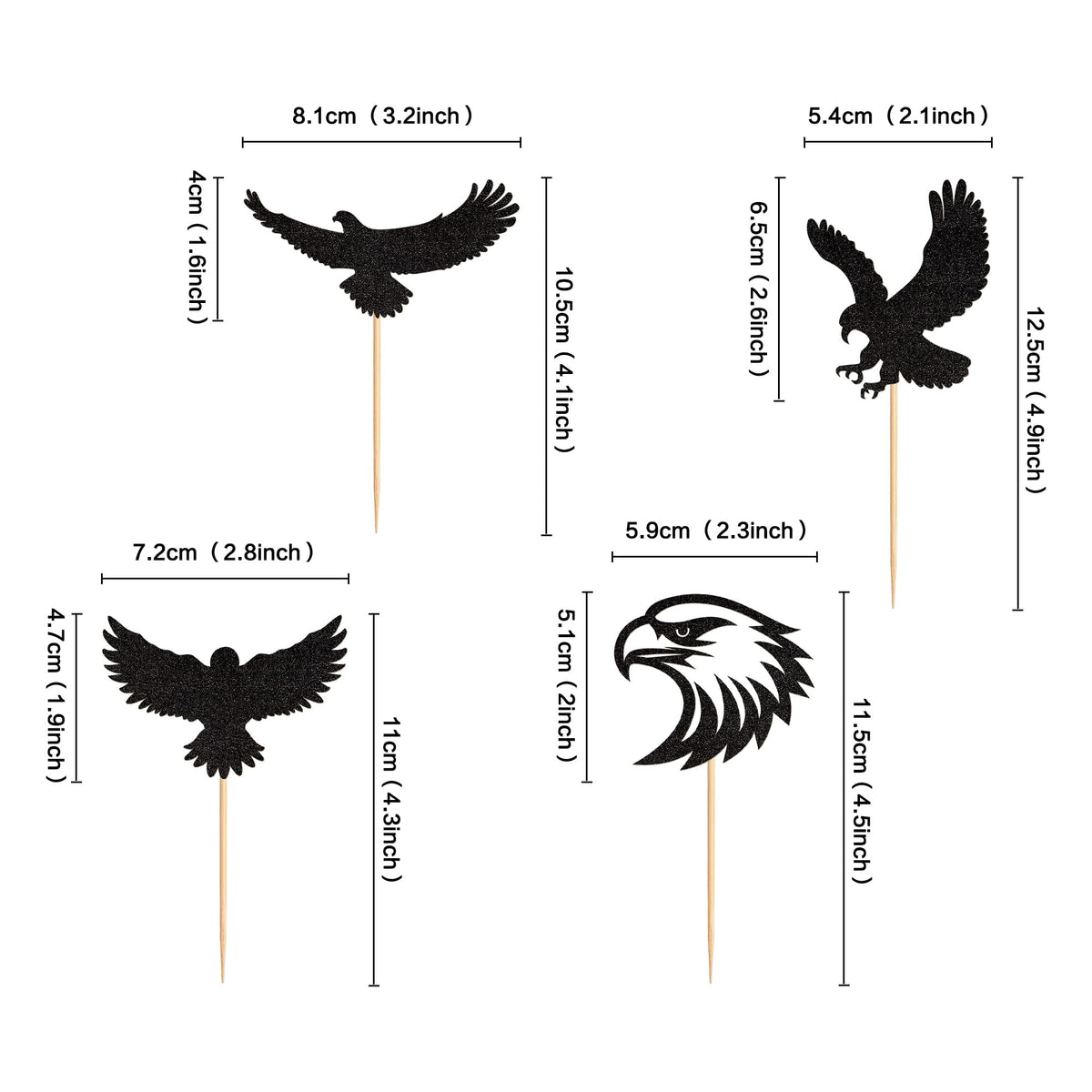 Ercadio 24 Pack Eagle Cupcake Toppers Eagle Cupcake Picks Animal Cupcake Picks Eagle Birthday Cupcake Decorations For Baby Showe