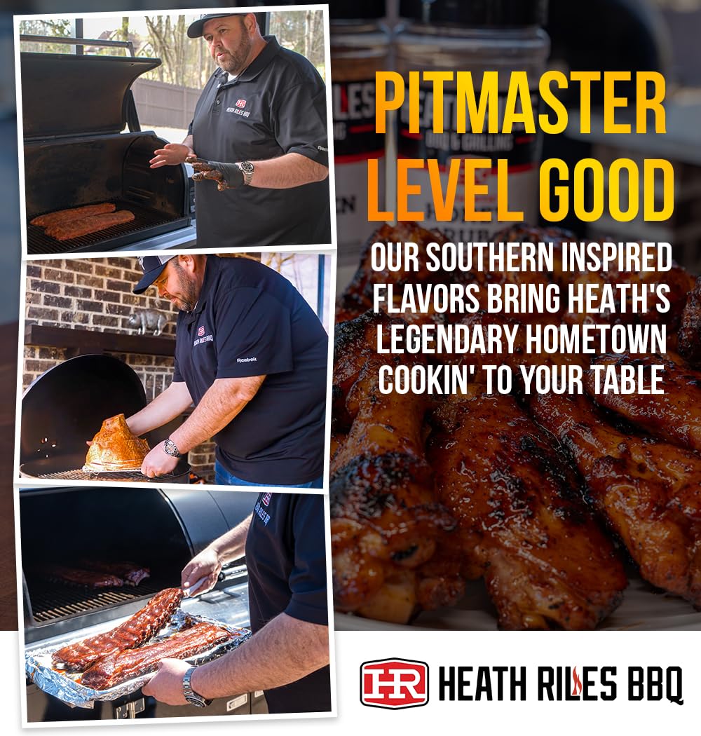 Heath Riles BBQ Rub - Simple Citrus Seasoning, 12 oz, Champion Pitmaster Recipe for smoky aroma & Grilling
