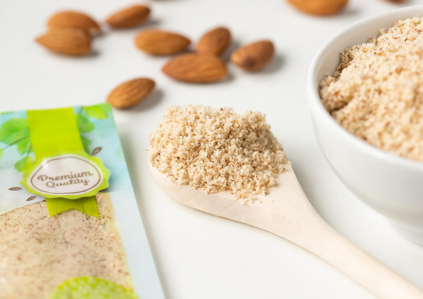Food To Live California Unblanched Almond Flour, 8 Ounces - Natural Meal, Finely Milled With Skin On, Raw Kosher Vegan Keto Pale