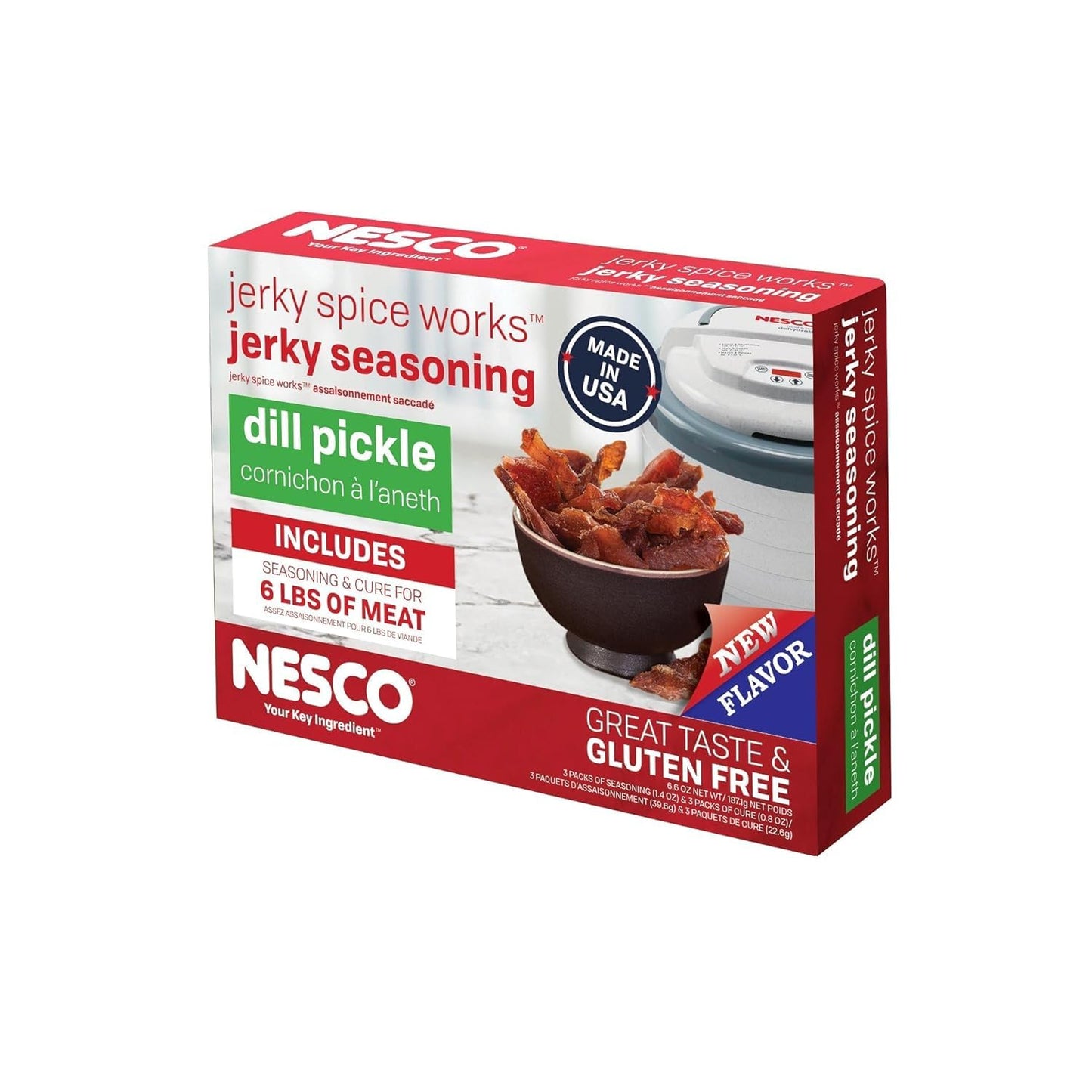 NESCO Dill Pickle Jerky Seasoning, 1.1 oz, Pack of 6