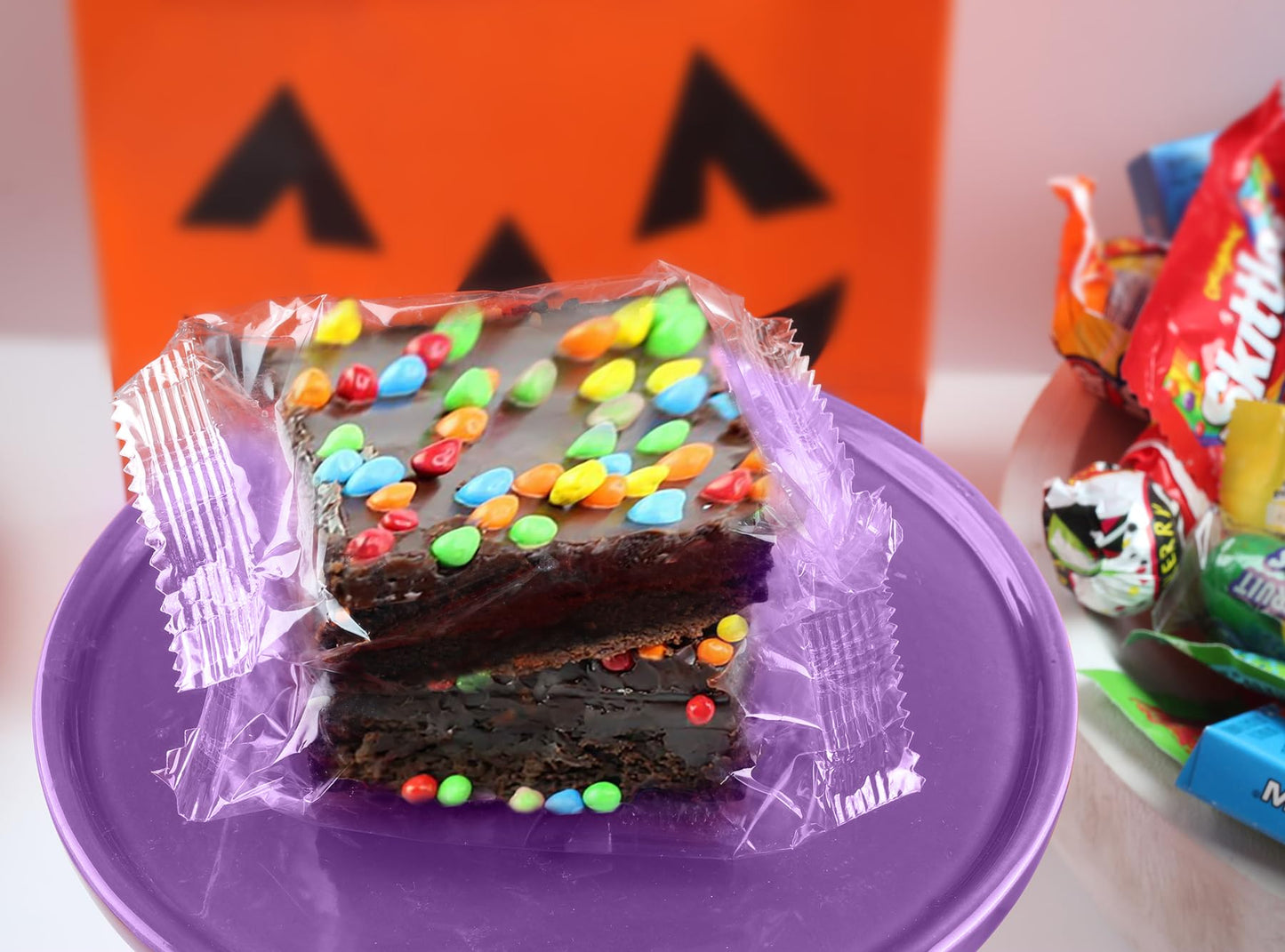 Happy Halloween Cookies Brownies Gift Basket Chocolate Fudge Brownie Cake Gift For Men Women Package | Nut Free Dairy Free