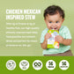 Serenity Kids 6+ Months Chicken Mexican Stew Baby Food Pouch - 3.5 Oz, Pack Of 12 - Dv 5G Protein Baby Protein Pouches - Chicken Veggie Puree - On-The-Go Convenience